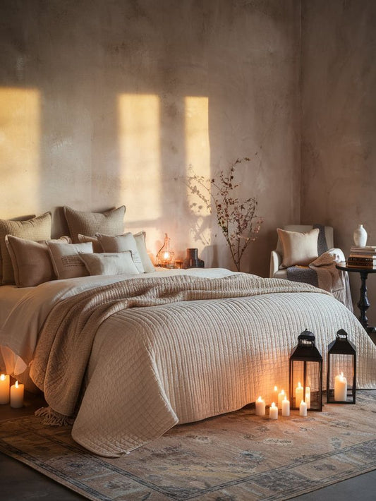 cozy bedroom ambiance candles