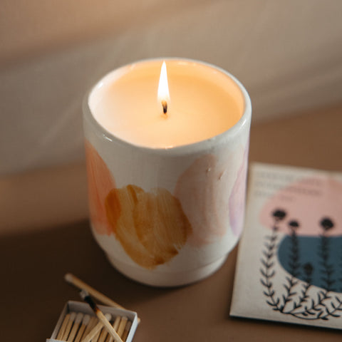 Spring Ceramic Candle
