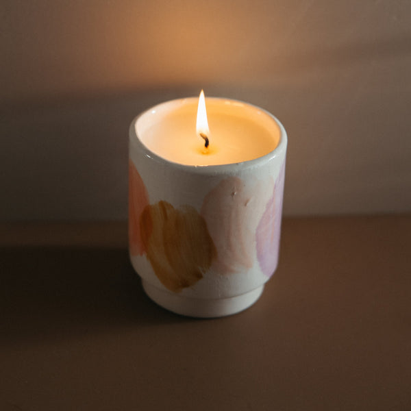 Spring Ceramic Candle