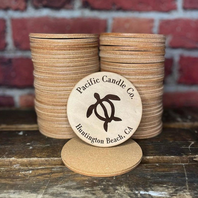 Pacific Candle Co. Leather Coaster